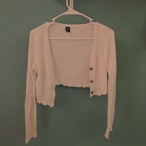 White cardigan